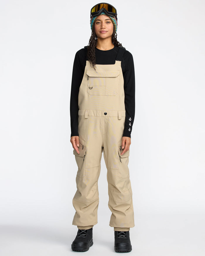 Women's Creston 3D Stretch Bib Overall-Oat-Volcom