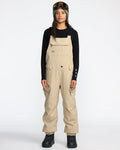 Women's Creston 3D Stretch Bib Overall-Oat-Volcom