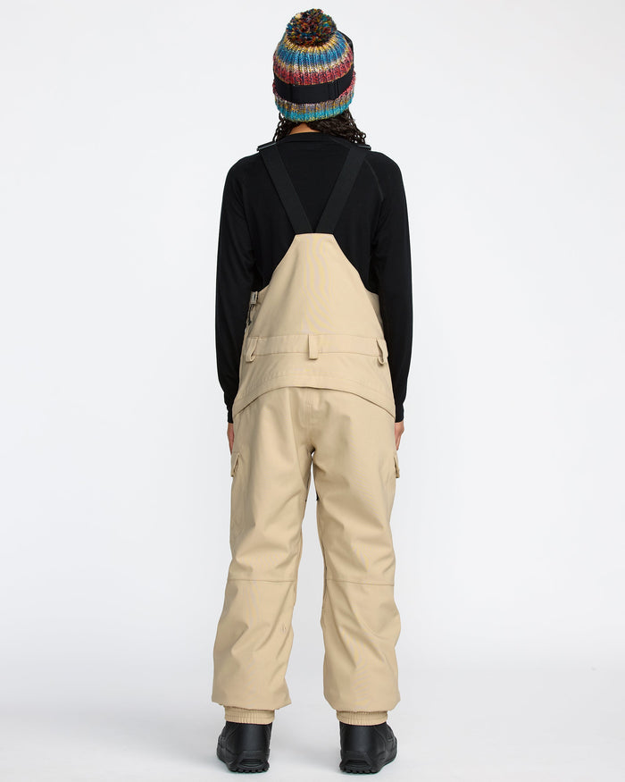 Women's Creston 3D Stretch Bib Overall-Oat-Volcom