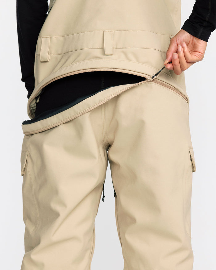 Women's Creston 3D Stretch Bib Overall-Oat-Volcom