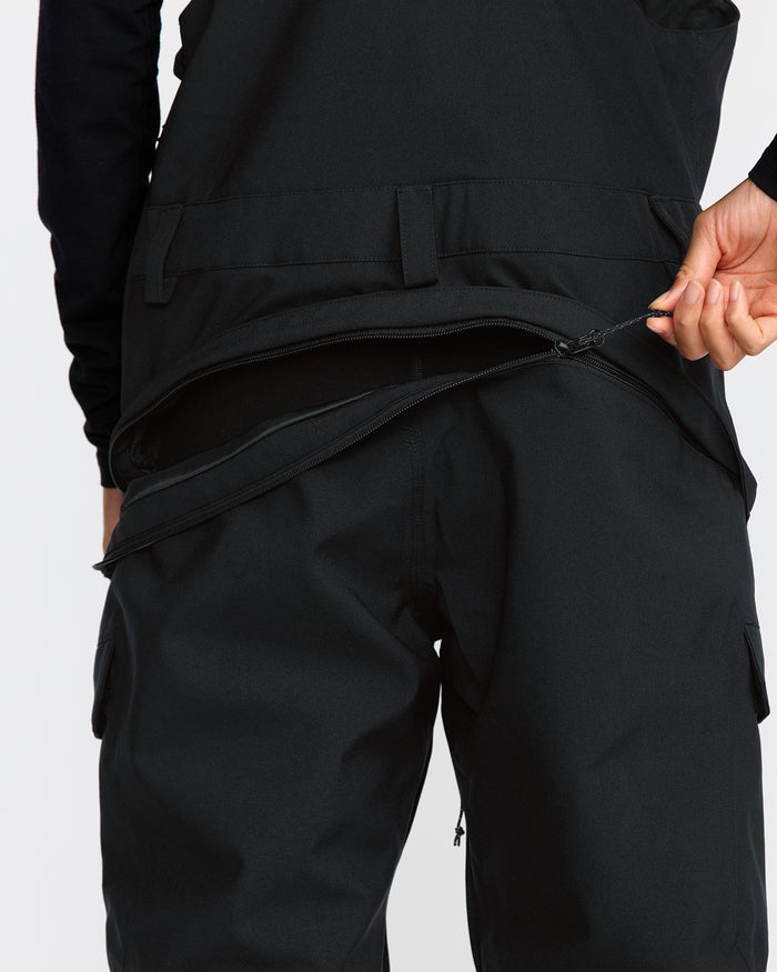 Women's Creston 3D Stretch Bib Overall-Black-Volcom