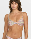 Women's Crossed Path Underwire Bikini Top-Multi-Volcom