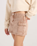 Women's Delia Cargo Mini Skirt-Henna-Volcom