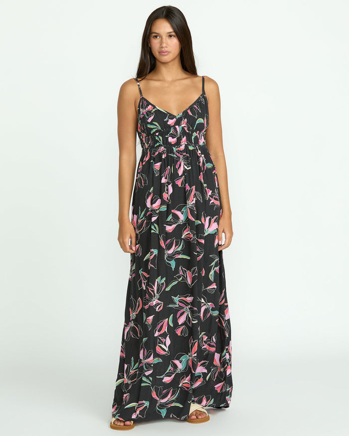Women's Dream In Bloom Dress-Black-Volcom