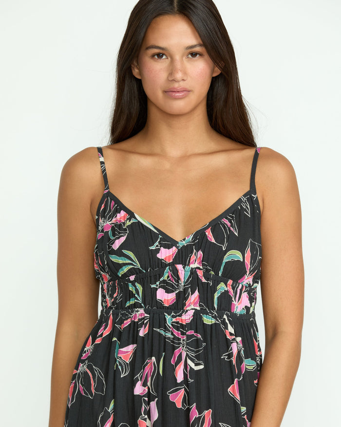 Women's Dream In Bloom Dress-Black-Volcom