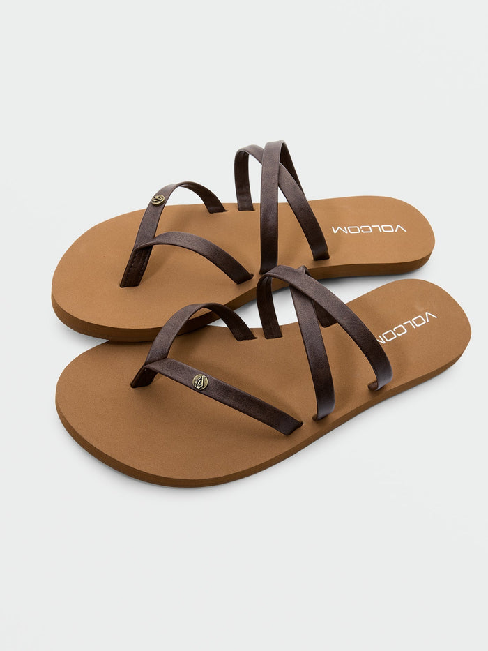 Women's Easy Breezy II Sandals-Brown-Volcom