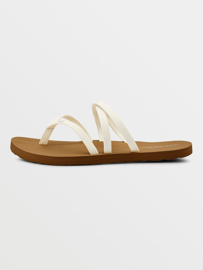 Women's Easy Breezy II Sandals-White-Volcom