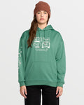 Women's Essential Hydro Hoodie-Spruce Green-Volcom