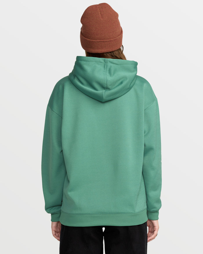Women's Essential Hydro Hoodie-Spruce Green-Volcom