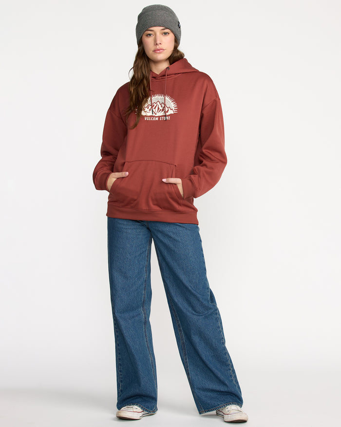 Women's Essential Hydro Hoodie-Henna-Volcom