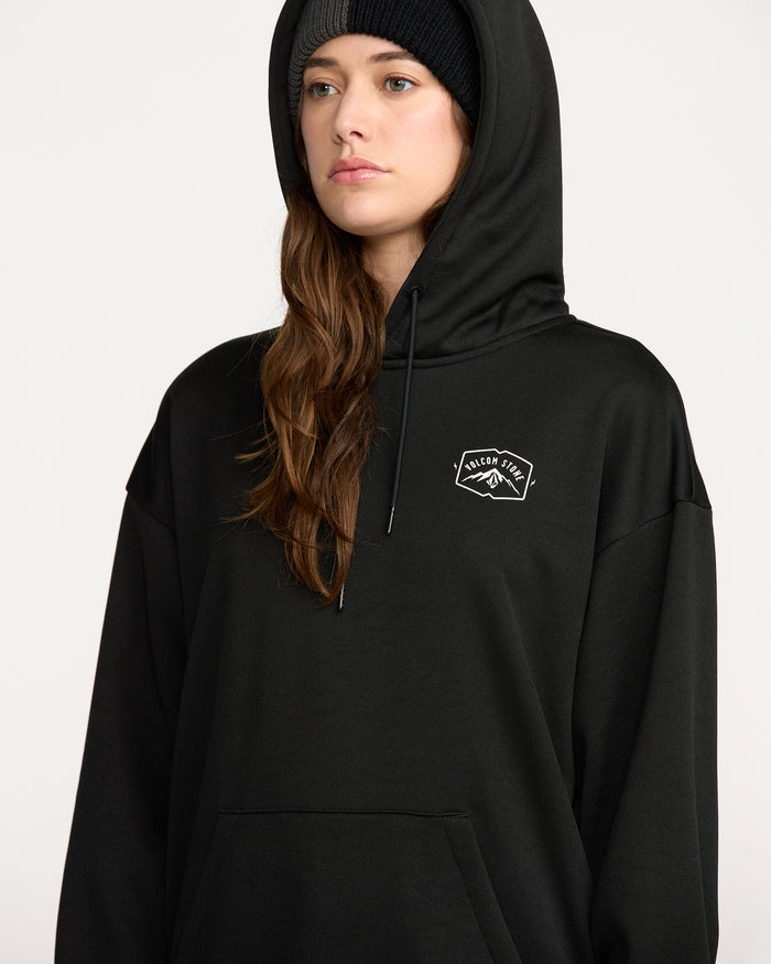 Women's Essential Hydro Hoodie-Black-Volcom