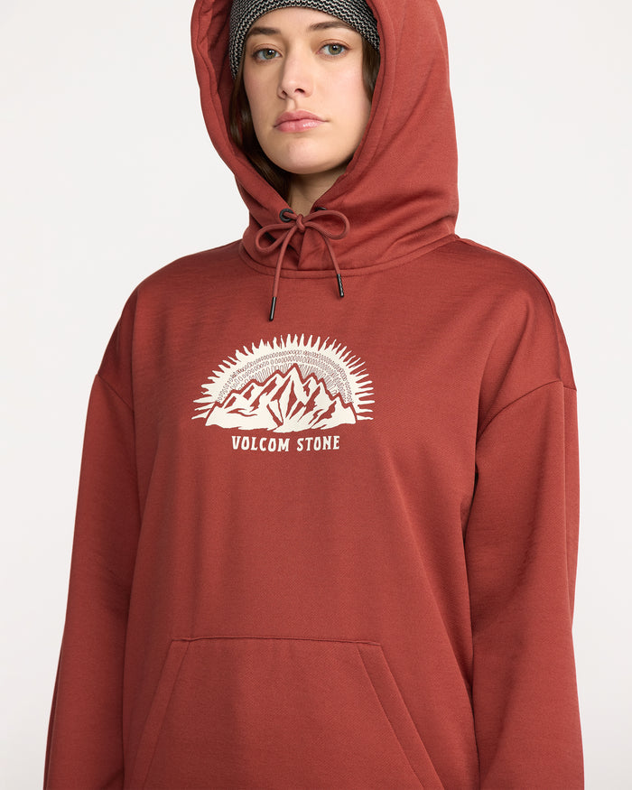 Women's Essential Hydro Hoodie-Henna-Volcom