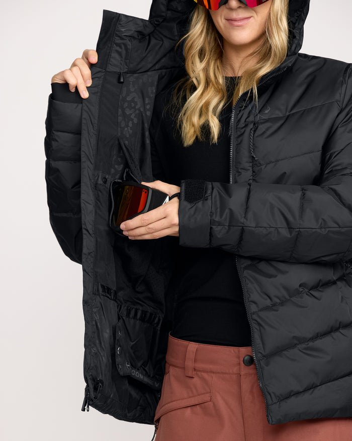 Women's Estes Puff Jacket-Black-Volcom