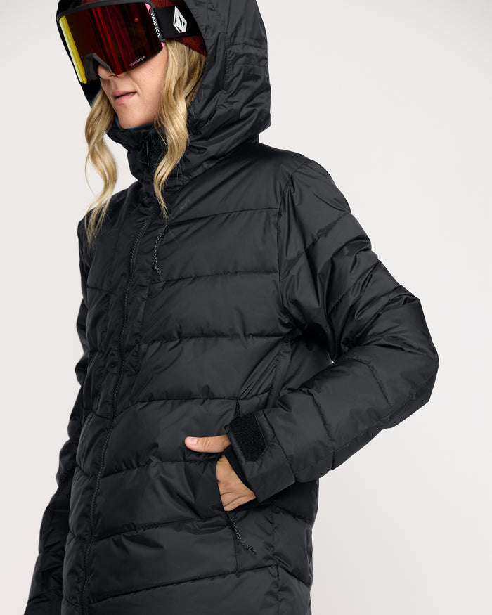 Women's Estes Puff Jacket-Black-Volcom