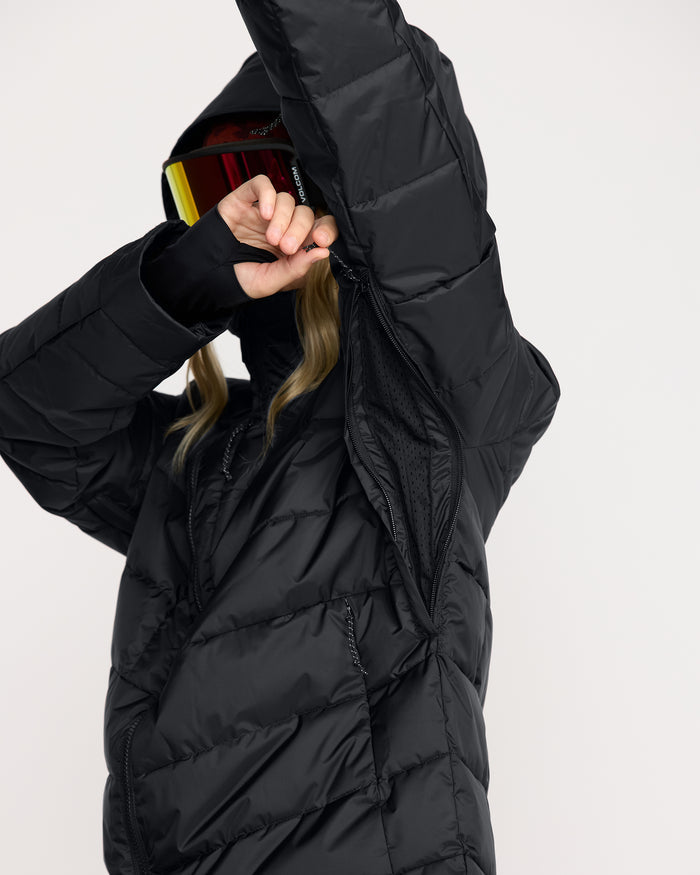 Women's Estes Puff Jacket-Black-Volcom