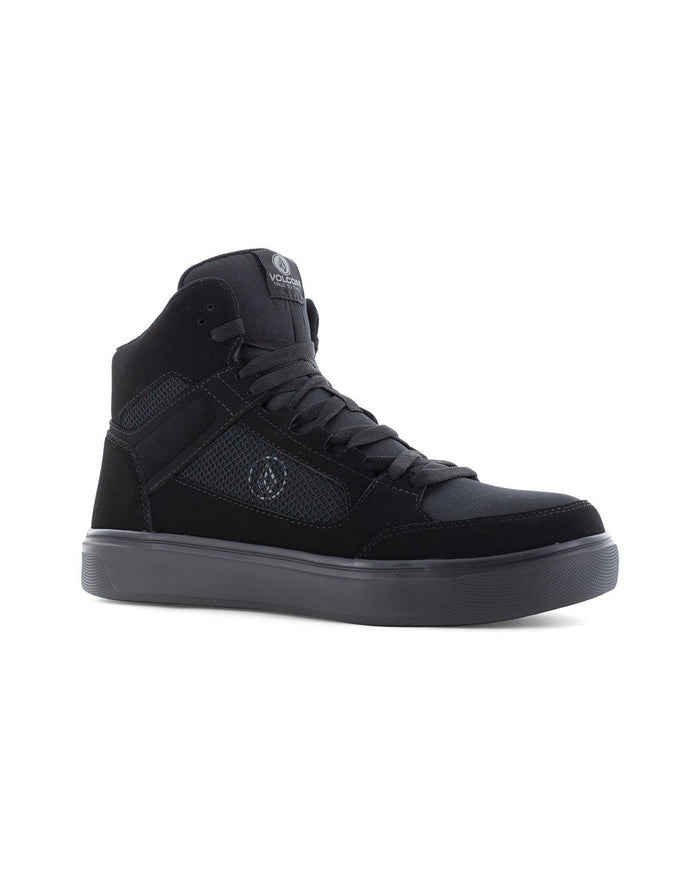 Women's Evolve Safety Toe High Top Work Sneakers-Triple Black-Volcom