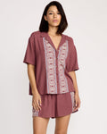 Women's Featured Artist Emma Rushton Short Sleeve Shirt-Vintage Brown-Volcom