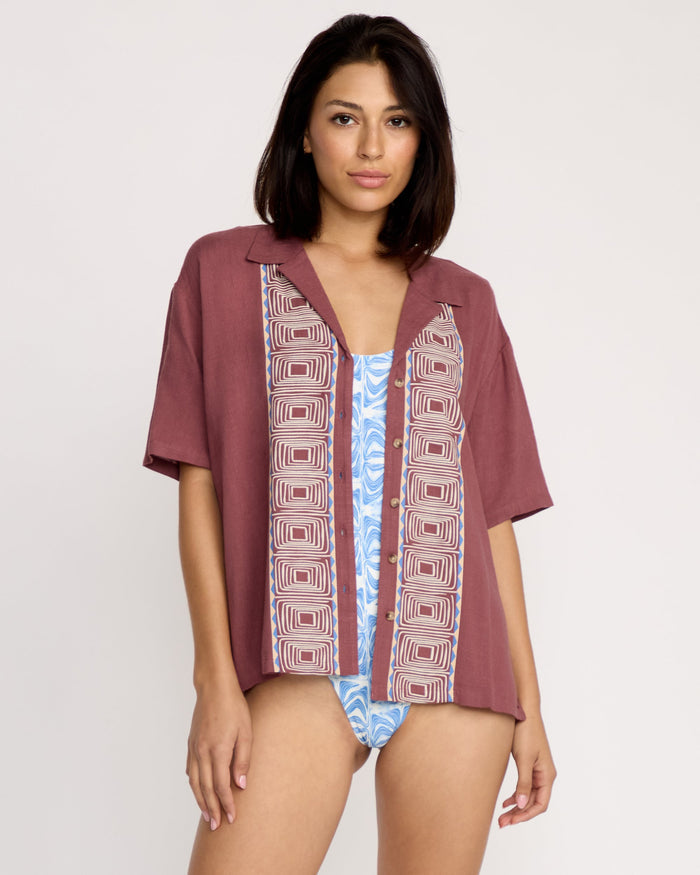 Volcom Women's Featured Artist Emma Rushton Short Sleeve Shirt
