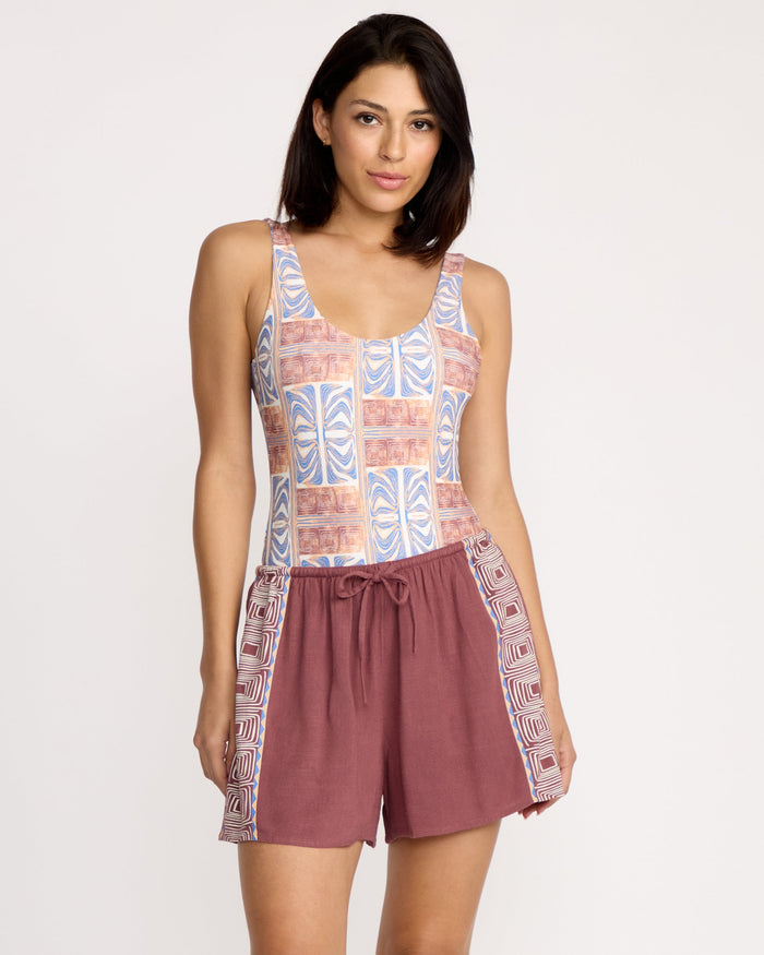 Women's Featured Artist Emma Rushton Shorts-Vintage Brown-Volcom