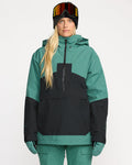 Women's Fern Ins Gore Pullover-Spruce Green-Volcom