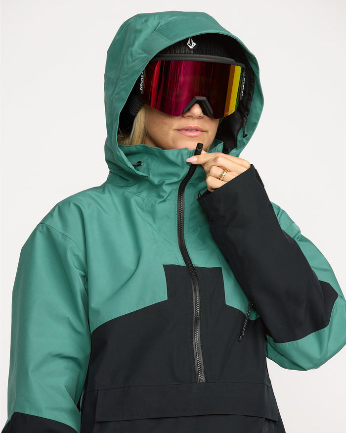 Women's Fern Ins Gore Pullover-Spruce Green-Volcom