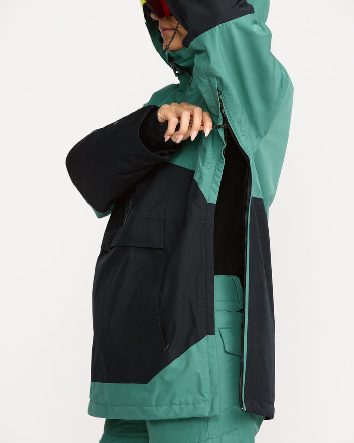 Women's Fern Ins Gore Pullover-Spruce Green-Volcom