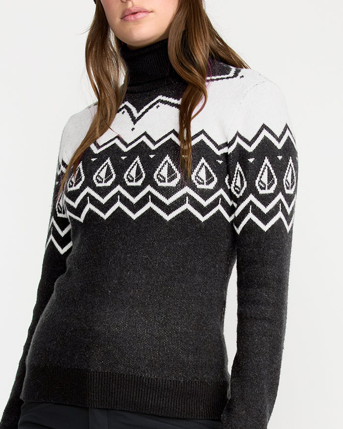 Women's Fireside Sweater-Black-Volcom