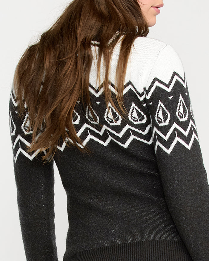 Women's Fireside Sweater-Black-Volcom