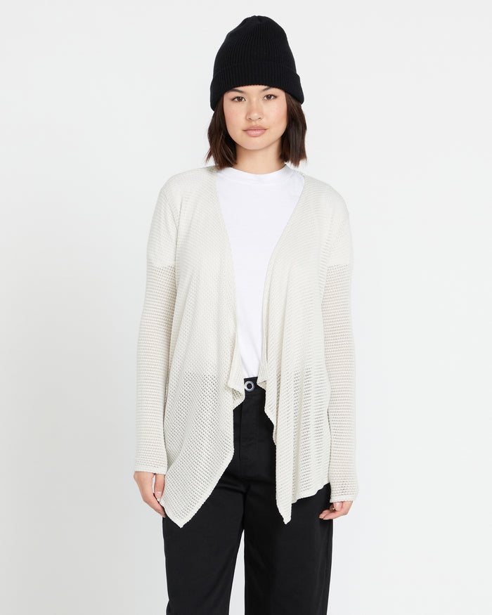 Women's Go Go Wrap Cardigan-Oat-Volcom