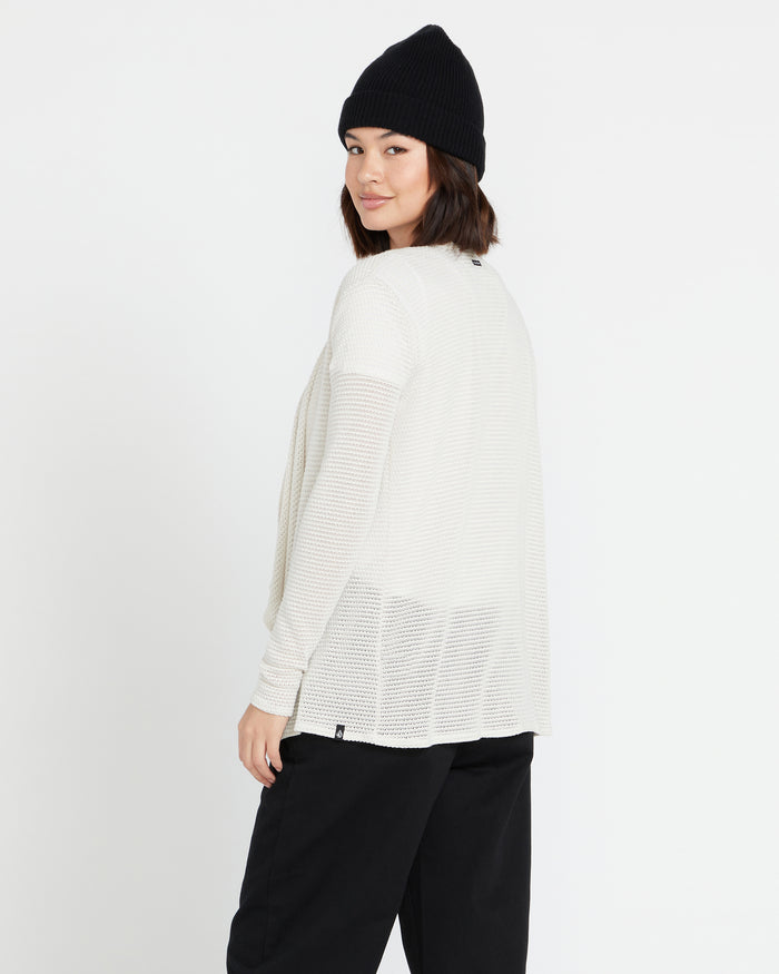 Women's Go Go Wrap Cardigan-Oat-Volcom