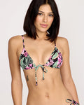 Volcom Women's Gritty Aloha Front Tie Tri Bikini Top