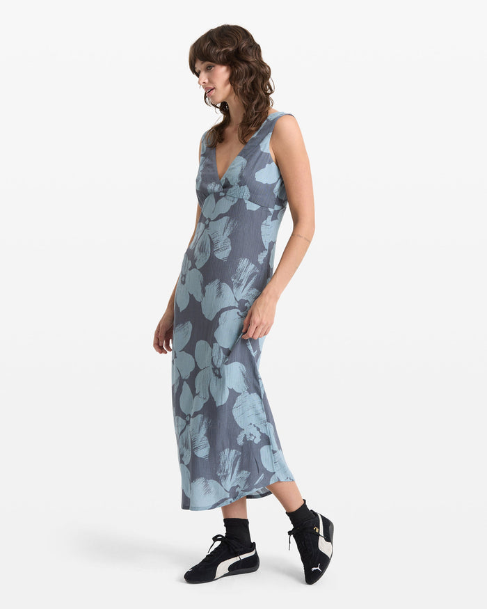 Women's Grumpy Sunshine Dress-Blue Sapphire-Volcom