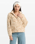 Women's Halfstone Zip Sweatshirt-Vintage White-Volcom
