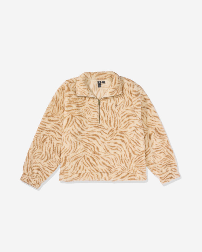 Women's Halfstone Zip Sweatshirt-Vintage White-Volcom