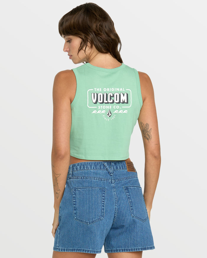 Women's Have Some Fun Tank-Seagreen-Volcom
