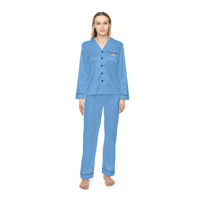 Women's Light Blue Satin Pajama Set — Luxurious Sleepwear - 314 Originals