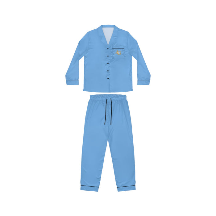 Women's Light Blue Satin Pajama Set — Luxurious Sleepwear - 314 Originals