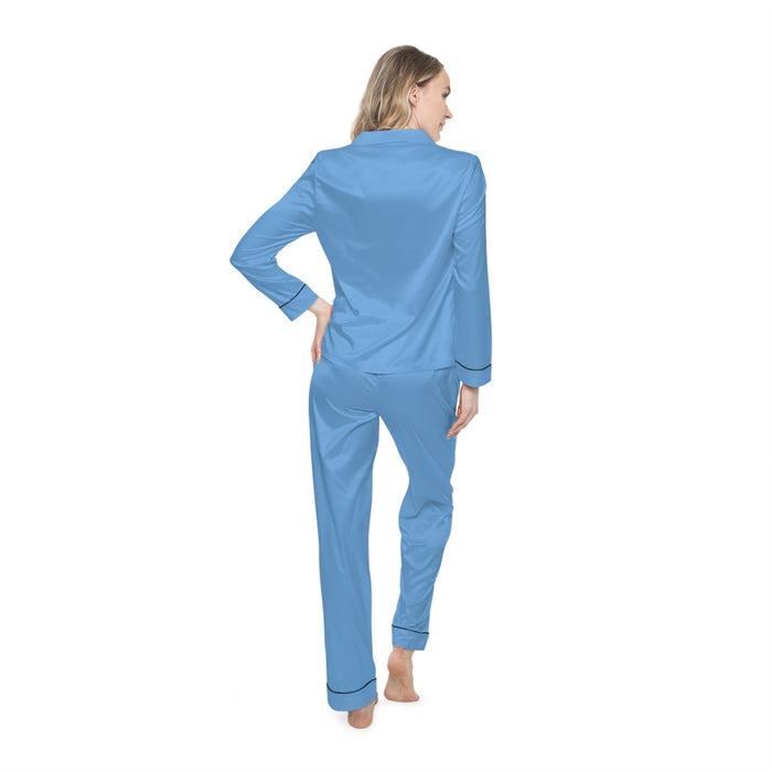 Women's Light Blue Satin Pajama Set — Luxurious Sleepwear - 314 Originals