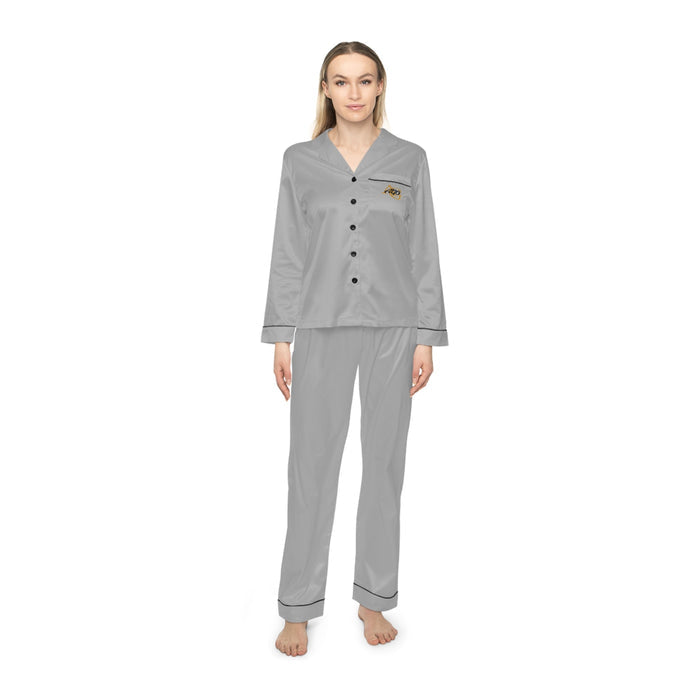 Women's Light Grey Satin Pajama Set — Luxurious Sleepwear - 314 Originals