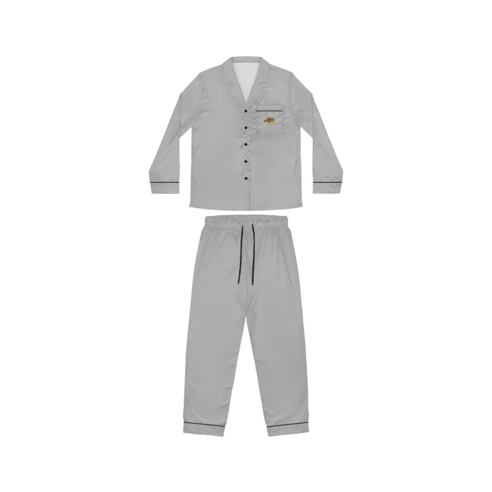 Women's Light Grey Satin Pajama Set — Luxurious Sleepwear - 314 Originals