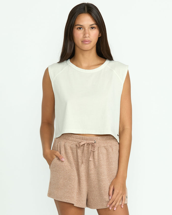 Women's Lil Muscle Tank-Stone-Volcom