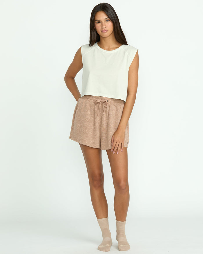 Women's Lil Muscle Tank-Stone-Volcom