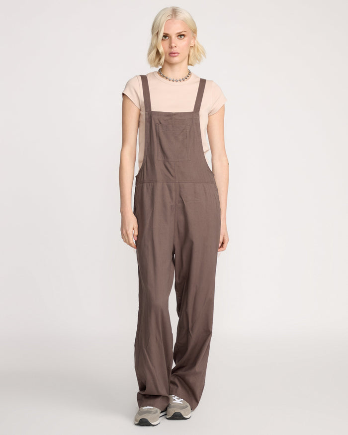 Women's Lived In Romper-Black Plum-Volcom