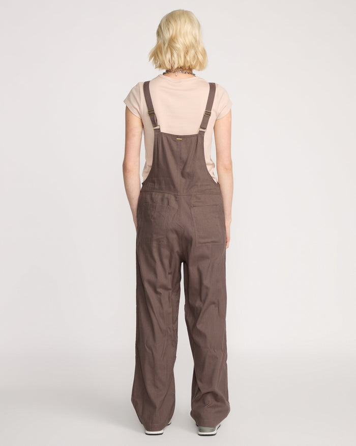 Women's Lived In Romper-Black Plum-Volcom