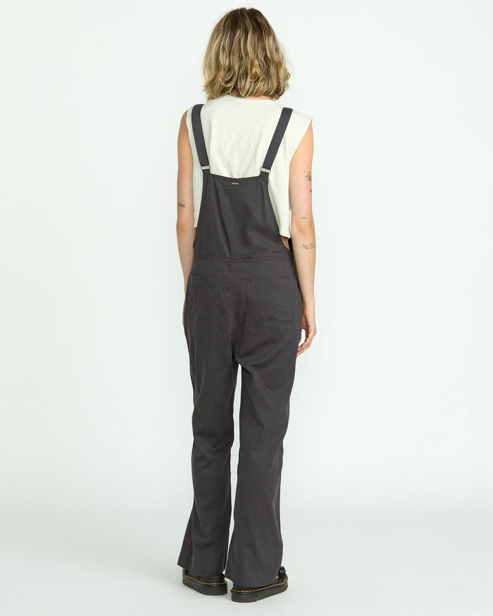 Women's Lived In Romper-Vintage Black-Volcom