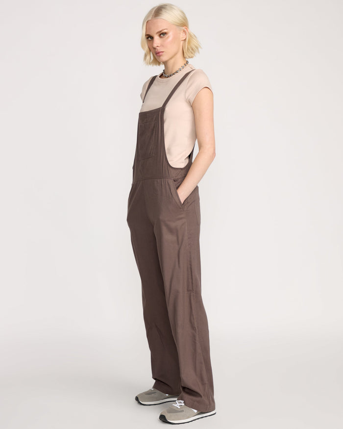 Women's Lived In Romper-Black Plum-Volcom