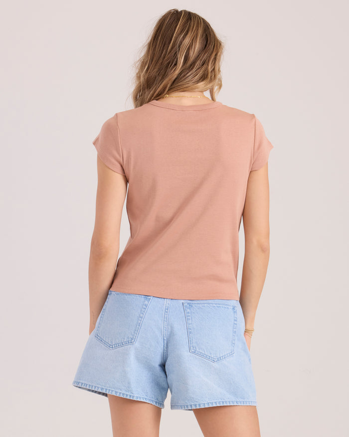 Women's Not Your Baby Tee-Earth-Volcom