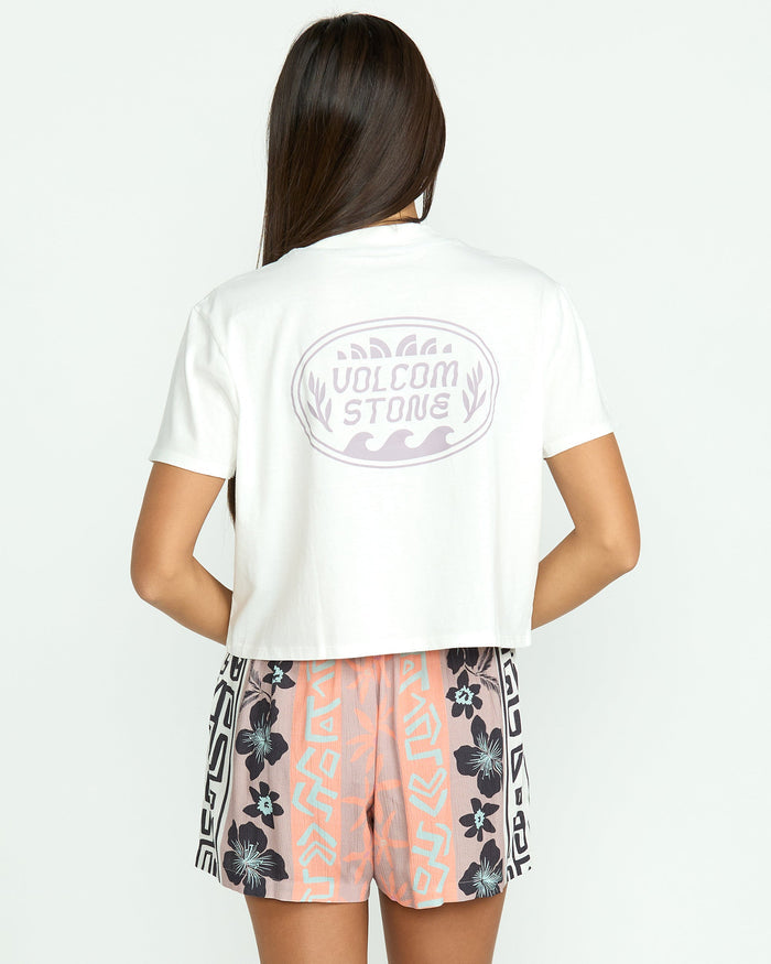 Women's Pocket Dial Tee-Star White-Volcom