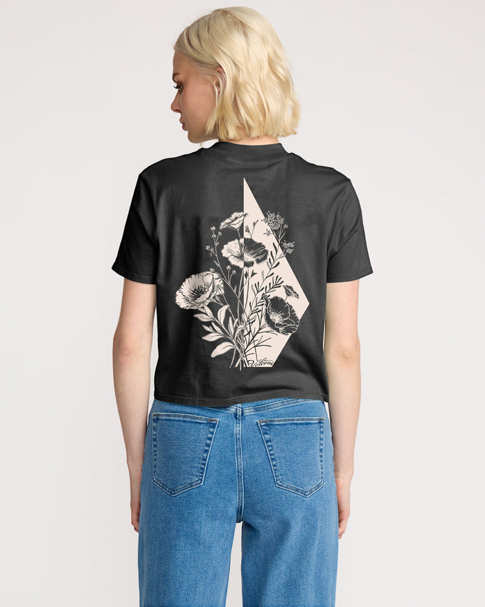 Women's Pocket Dial Tee-Vintage Black-Volcom