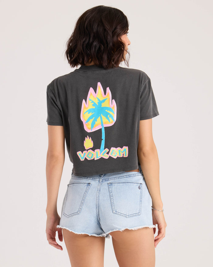 Women's Pocket Dial Tee-Vintage Black-Volcom